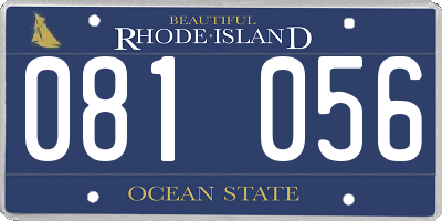 RI license plate 081056