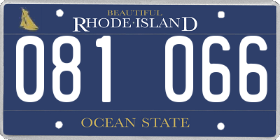 RI license plate 081066