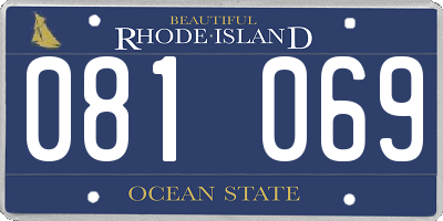 RI license plate 081069