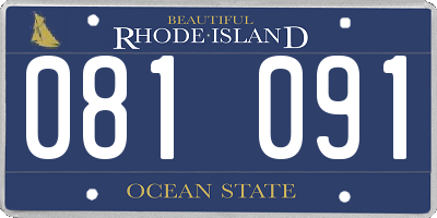 RI license plate 081091