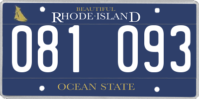 RI license plate 081093