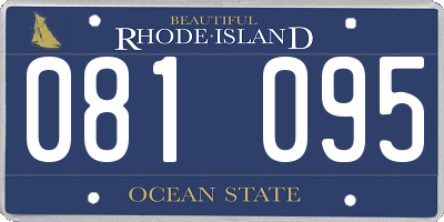 RI license plate 081095
