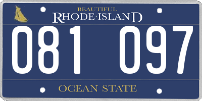 RI license plate 081097
