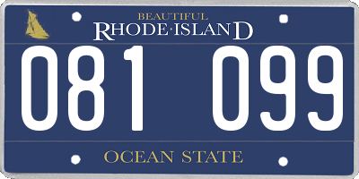 RI license plate 081099