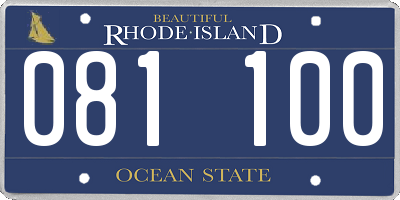 RI license plate 081100