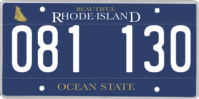 RI license plate 081130