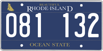 RI license plate 081132
