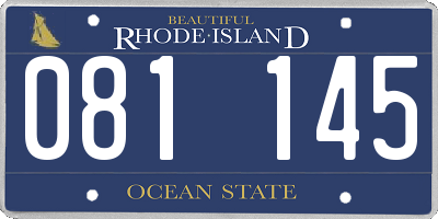 RI license plate 081145