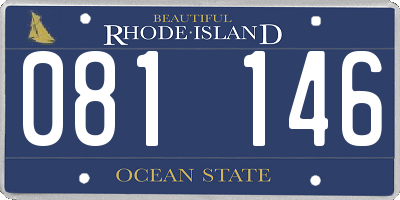 RI license plate 081146
