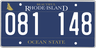 RI license plate 081148