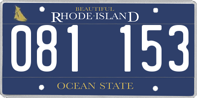 RI license plate 081153