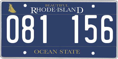 RI license plate 081156