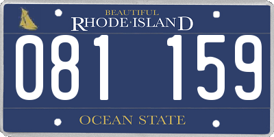 RI license plate 081159