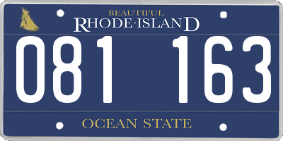RI license plate 081163
