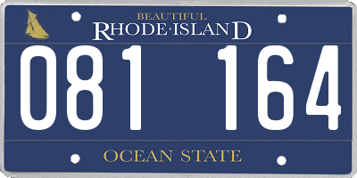 RI license plate 081164
