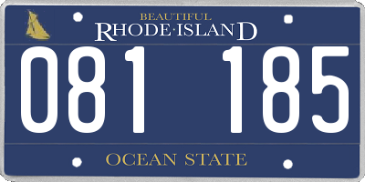 RI license plate 081185