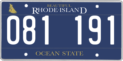 RI license plate 081191