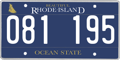 RI license plate 081195