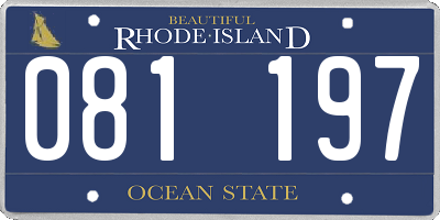 RI license plate 081197