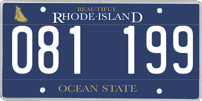 RI license plate 081199