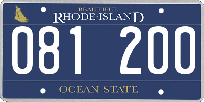 RI license plate 081200