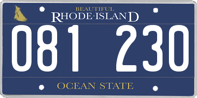 RI license plate 081230