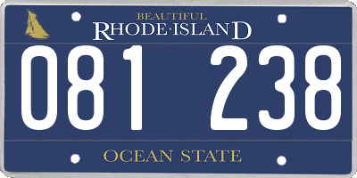 RI license plate 081238