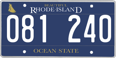 RI license plate 081240
