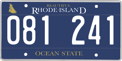 RI license plate 081241