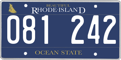RI license plate 081242