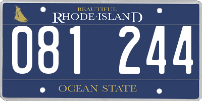 RI license plate 081244