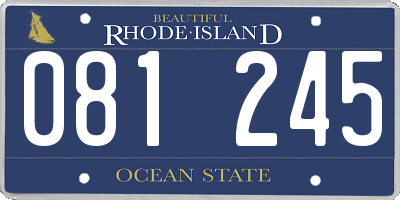 RI license plate 081245