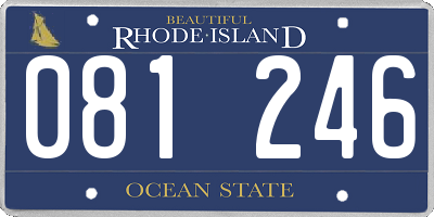 RI license plate 081246