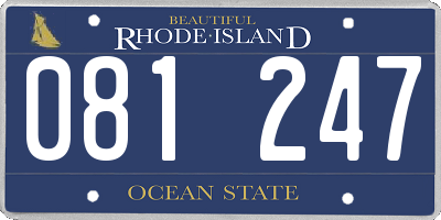 RI license plate 081247