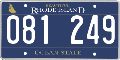 RI license plate 081249