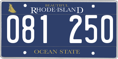 RI license plate 081250