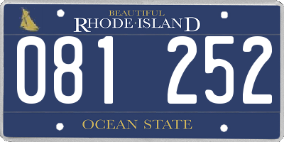RI license plate 081252