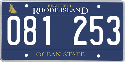 RI license plate 081253