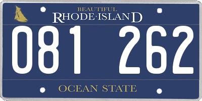RI license plate 081262