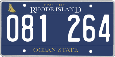 RI license plate 081264