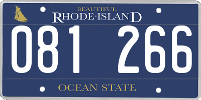 RI license plate 081266