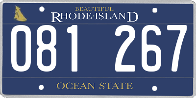 RI license plate 081267