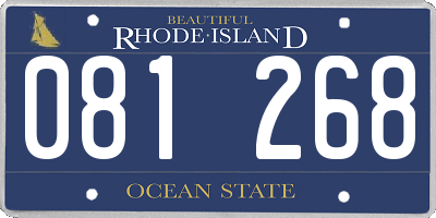 RI license plate 081268