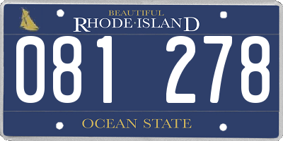 RI license plate 081278