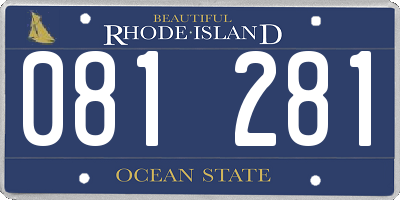 RI license plate 081281