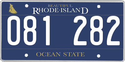 RI license plate 081282