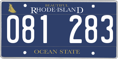 RI license plate 081283