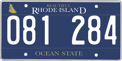 RI license plate 081284