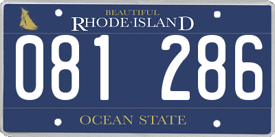 RI license plate 081286