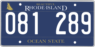 RI license plate 081289